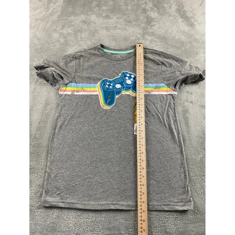 Thereabouts Kids Grey Gamer Graphic Tee Shirt Short Sleeve Size L 14/16‎ NWT